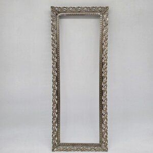 Vintage Silver Filigree Rectangle Picture Frame Only 4.5"x14.5"